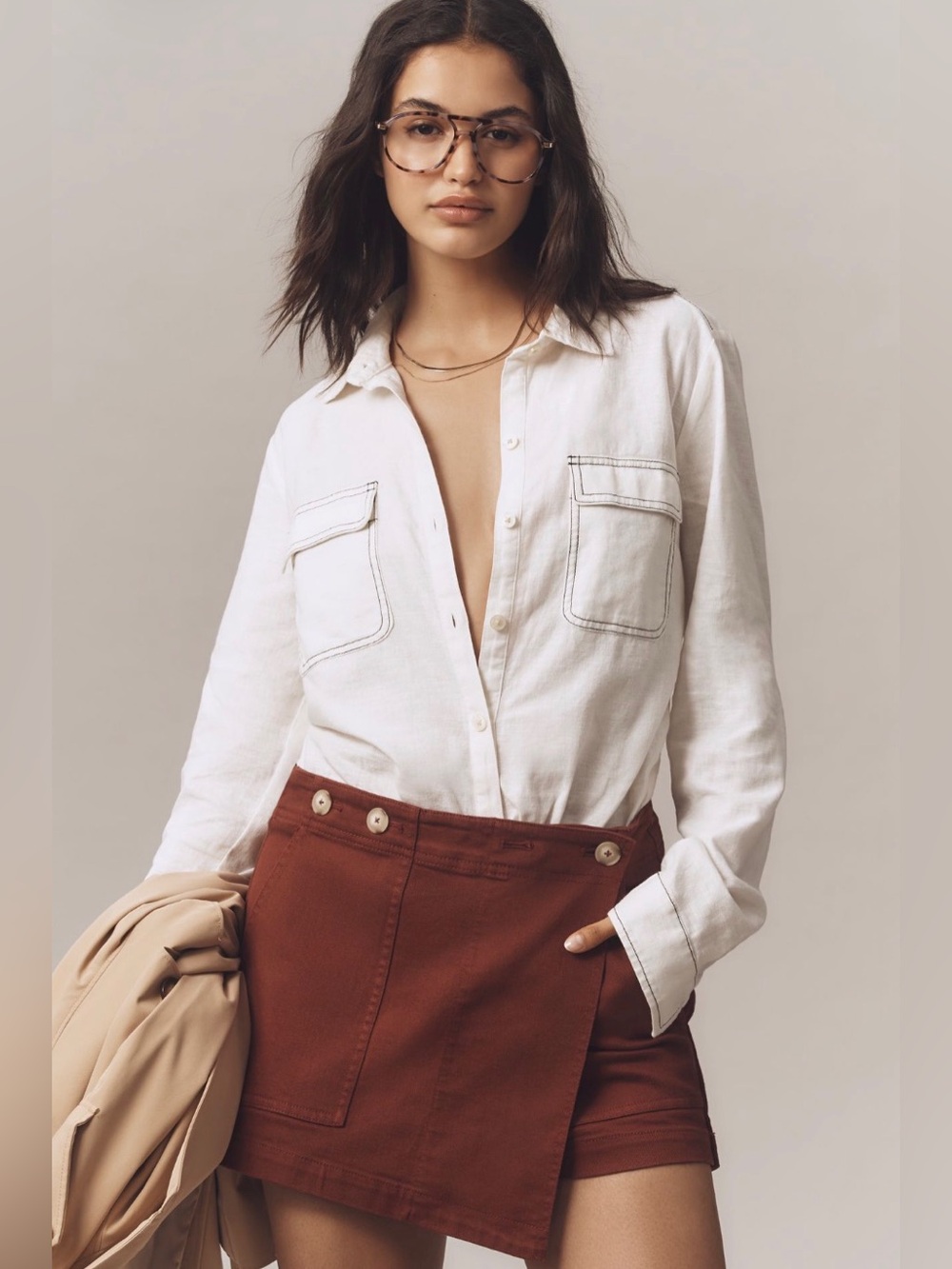 NWT Anthroplogie The Knit High Rise Utility Skort by Pilcro